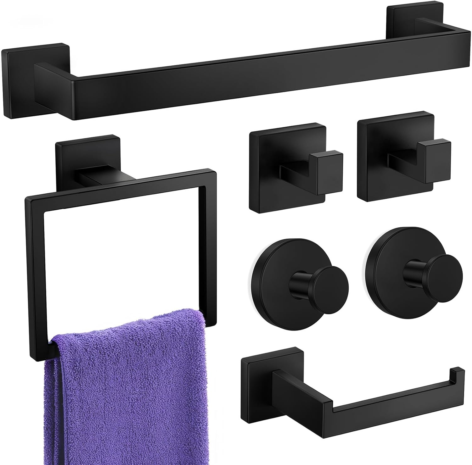 Bathroom Hardware Accessories Set: Bath Towel Bar Set, Towel Racks for Bathroom Wall...