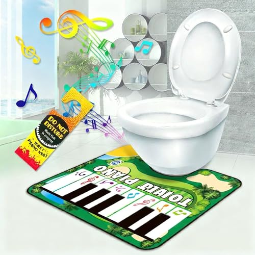 Bathroom Piano Mat - Toilet Piano Keyboard Mat with Anti - Slip, Waterproof & Auto Power...