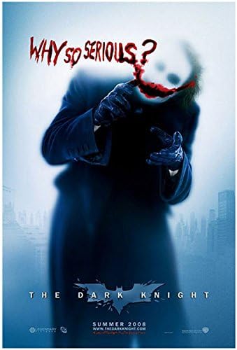 Batman: The Dark Knight Heath Ledger is The Joker Why So Serious Movie Poster 8 x 10 Photo