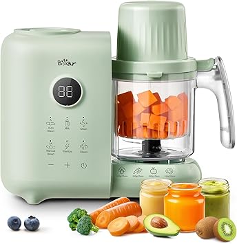 Bear Baby Food Maker with 18.5oz Dual-Layer Steam Baskets, OneStep Baby Food Processor... image