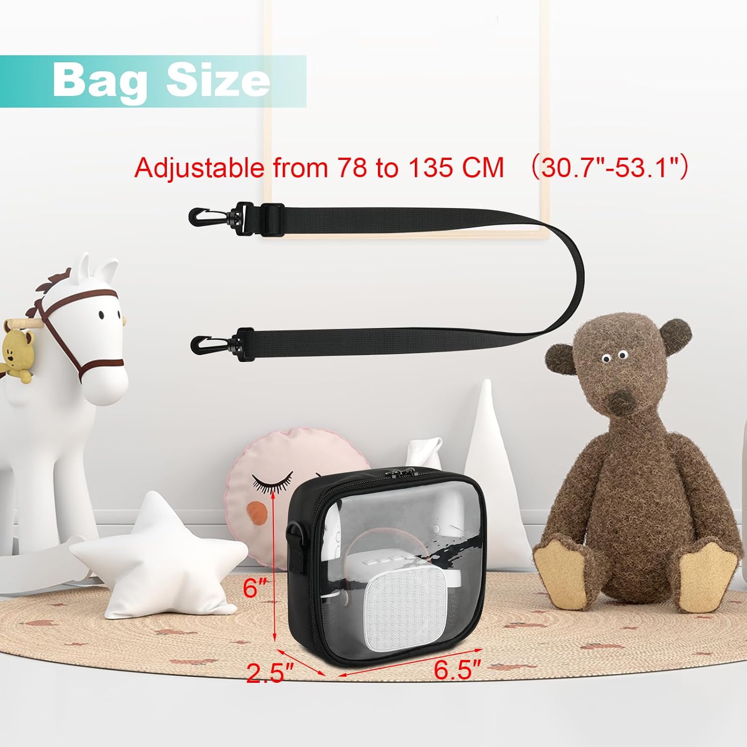 Beautyflier Mini Karaoke Machine Shoulder Bag for Kids, Sling Bag for Portable Bluetooth... image
