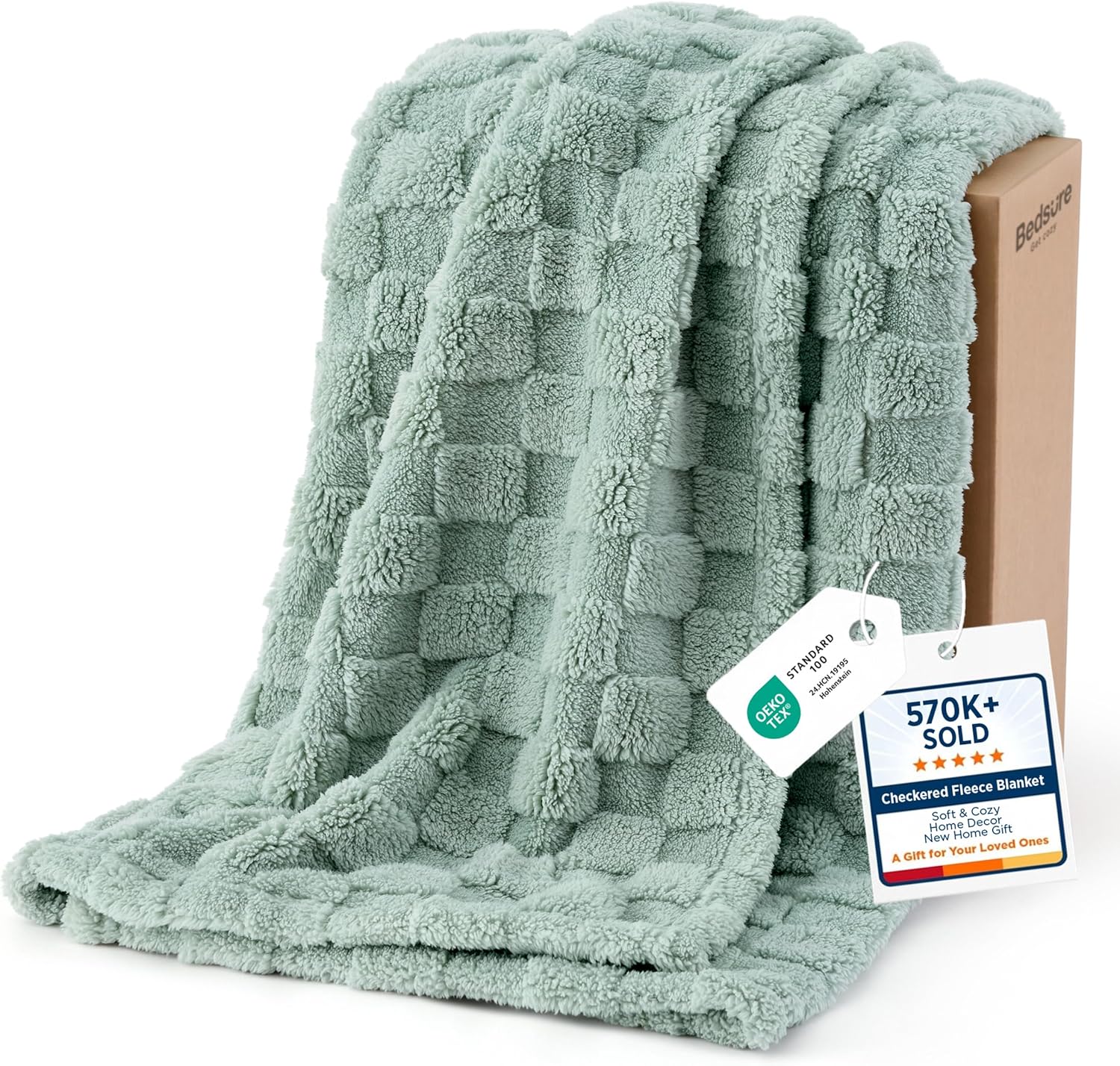 Bedsure GentleSoft Sage Green Throw Blanket for Couch - Super Soft Cozy Blankets Gifts for...