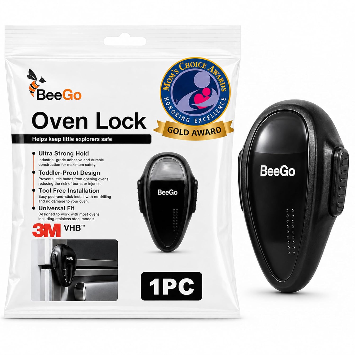 BeeGo® Oven Lock – Mom's Choice Awards® Gold | Child Safety Baby Proofing Lock for Oven...