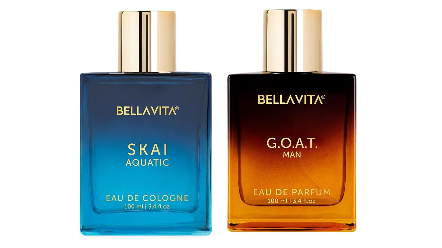 BellaVita Luxury G.O.A.T. & Skai Aquatic Perfume Combo for Men and Women | Long-Lasting...