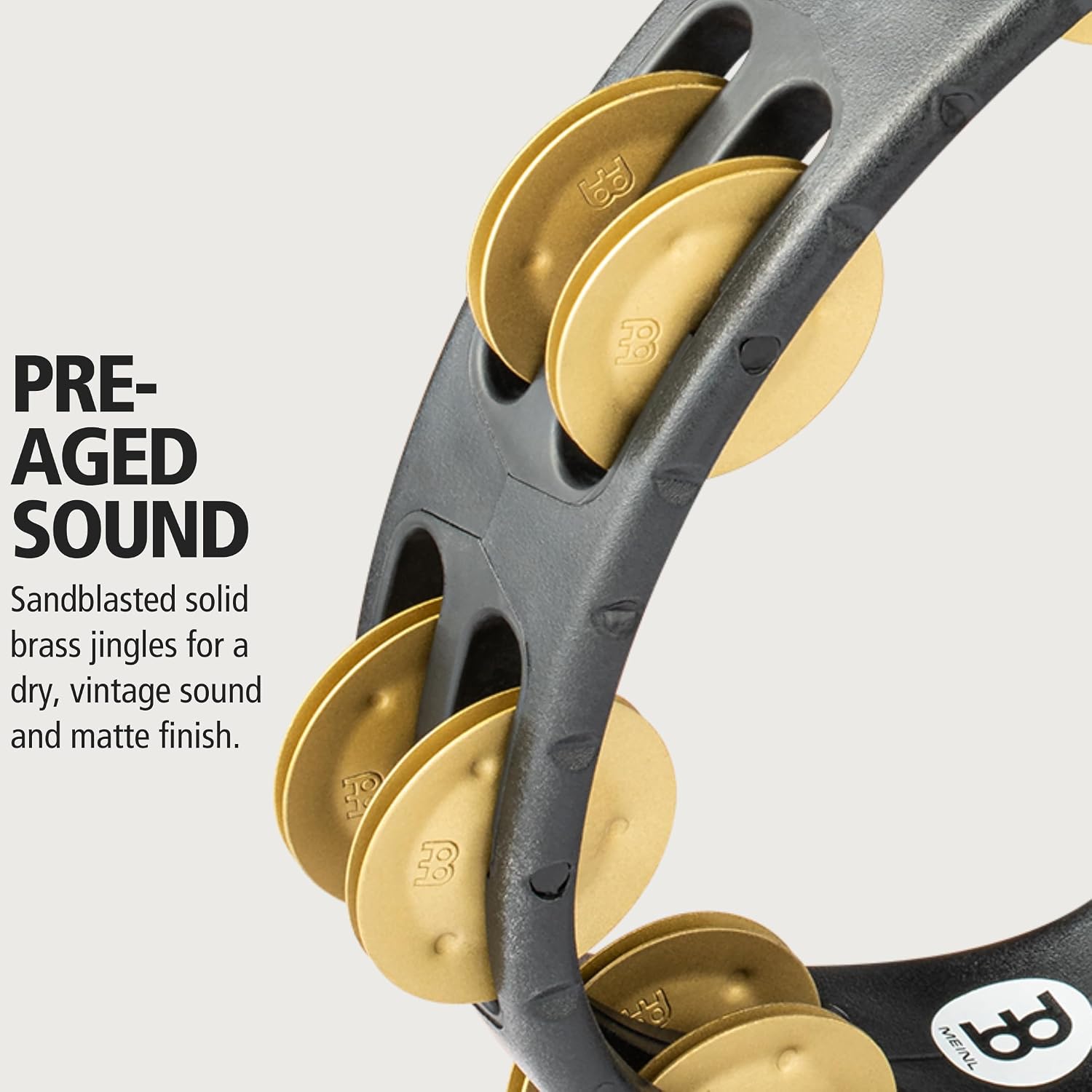 Benny Greb TamboStep Hands-free Tambourine—Play with Your Foot, Sandblasted Jingles... image