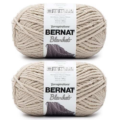 Bernat Blanket Super Bulky Acrylic Yarn - 2 Pack of 300g/10.5oz #6 Chunky Chenille Heavy... image