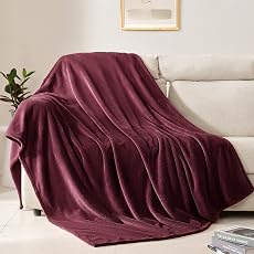 Bertte Throw Blanket, 330 GSM Super Soft Lightweight Luxury Fleece Blankets for Couch Sofa...