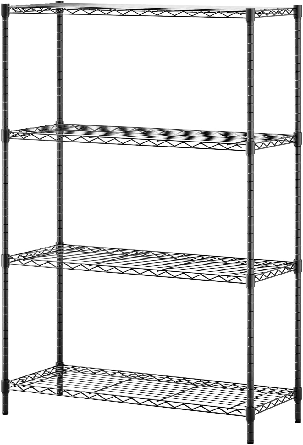 BestOffice | 4-Tier Wire Storage Shelves | 36x14x54 | Black | with Adjustable Racks |...
