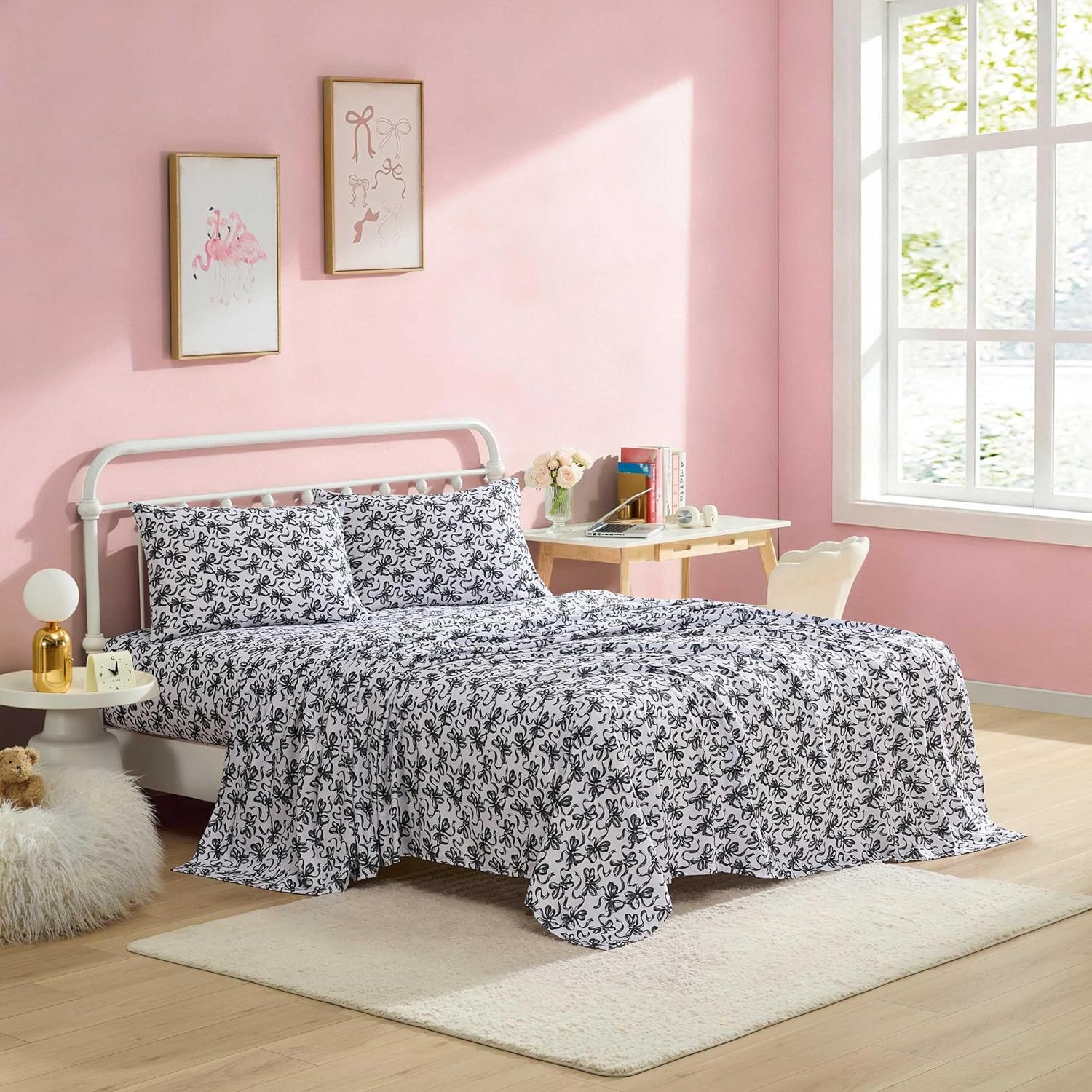 Betsey Johnson - Queen Size Sheet Set, Soft Printed Microfiber Bedding with Deep Pocket...