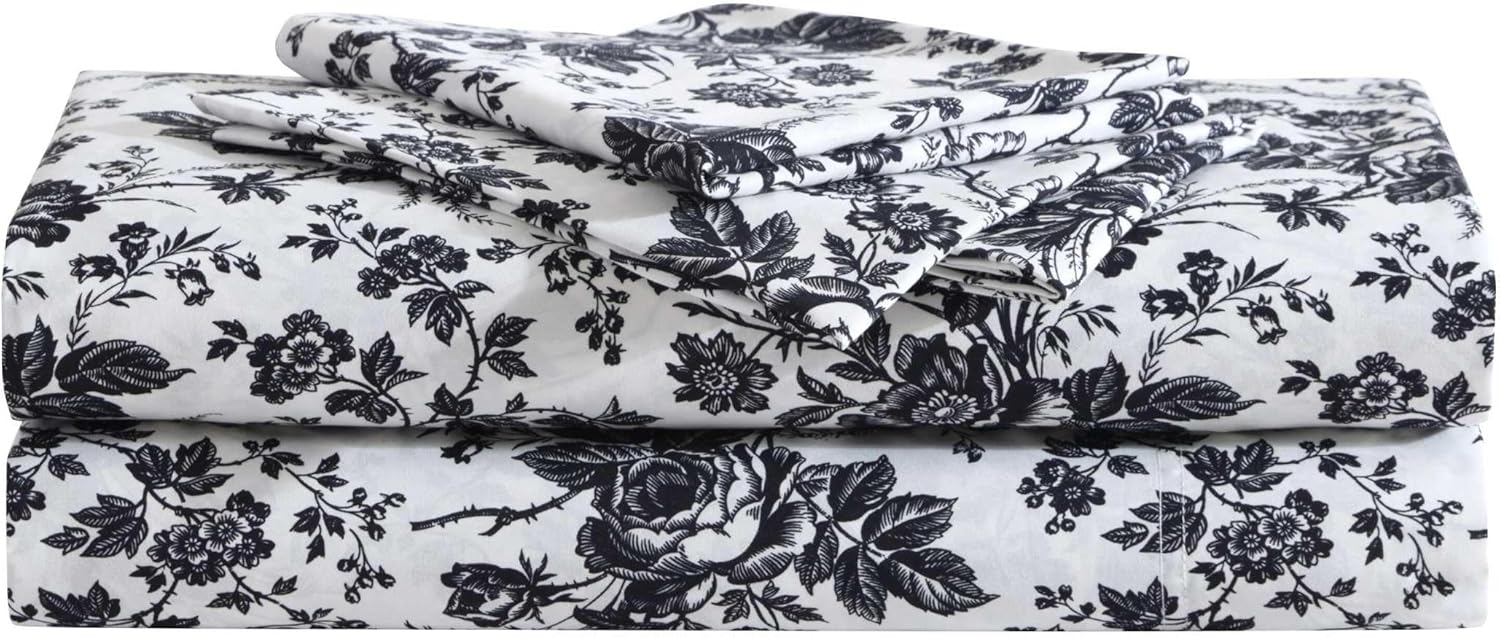 Betsey Johnson - Twin Sheet Set with Fitted Sheet & Pillowcase, Fade & Wrinkle-Free Bedding...