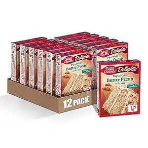 Betty Crocker Delights Super Moist Butter Pecan Cake Mix, 13.25 oz (Pack of 12) image