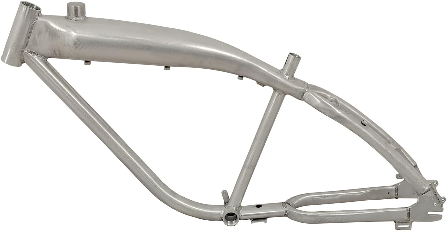 Bicycle Gas Frame w/3.4L Gas Tank- - Brushed Alum, 135mm Rear Width, Gas Motorized Bicycle...