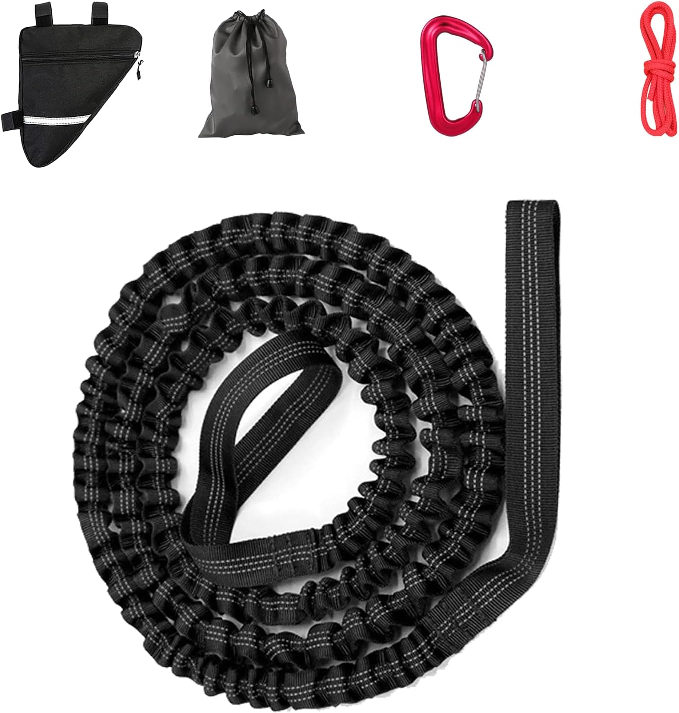 Bicycle Tow Rope, 3 Meters Elastic Bicycle Tow Strap, Elastic Recovery Tow Strap, with...