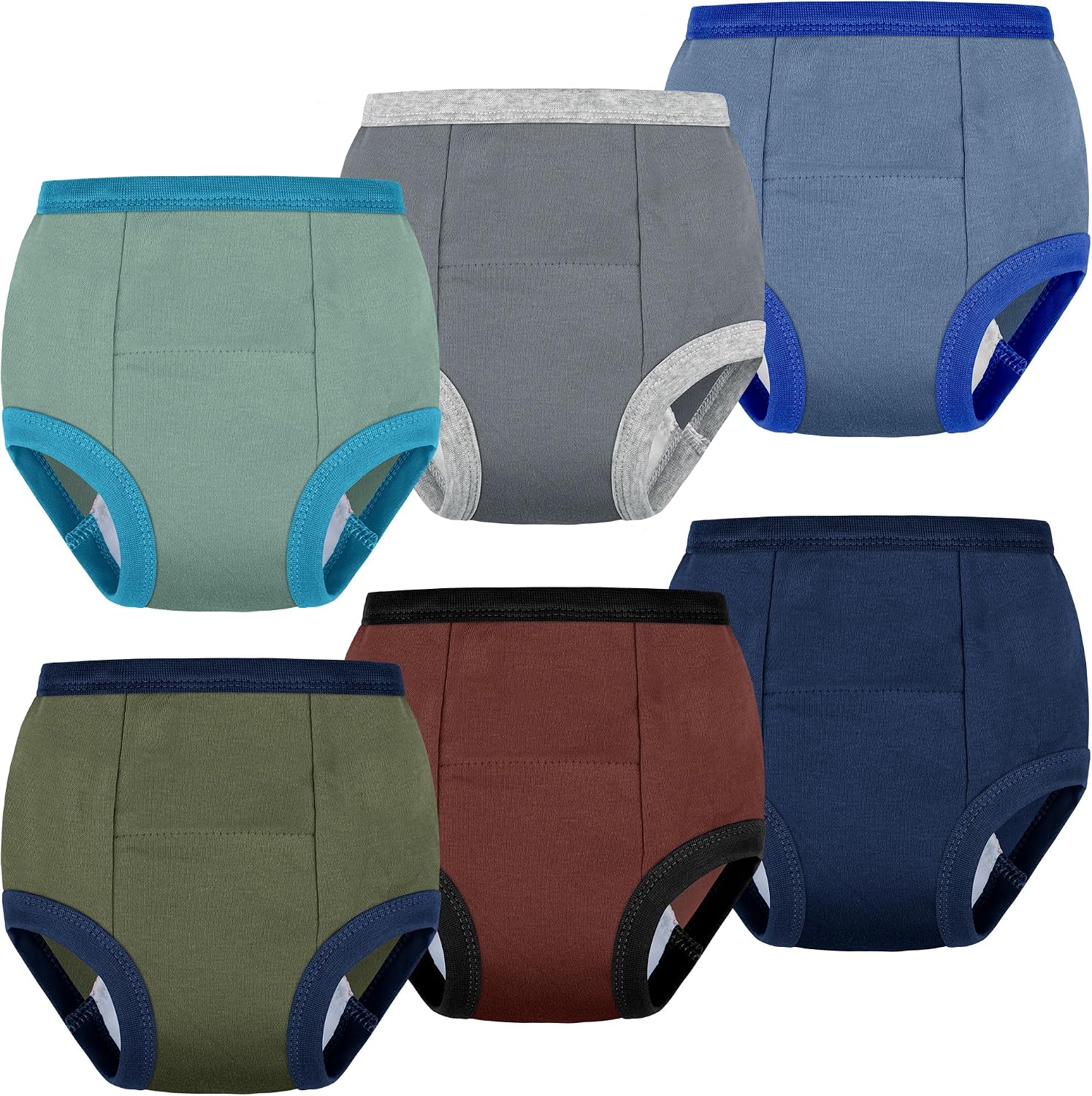 BIG ELEPHANT Potty Training Underwear, 100% Cotton Absorbent Unisex Toddler Pee Pants for...