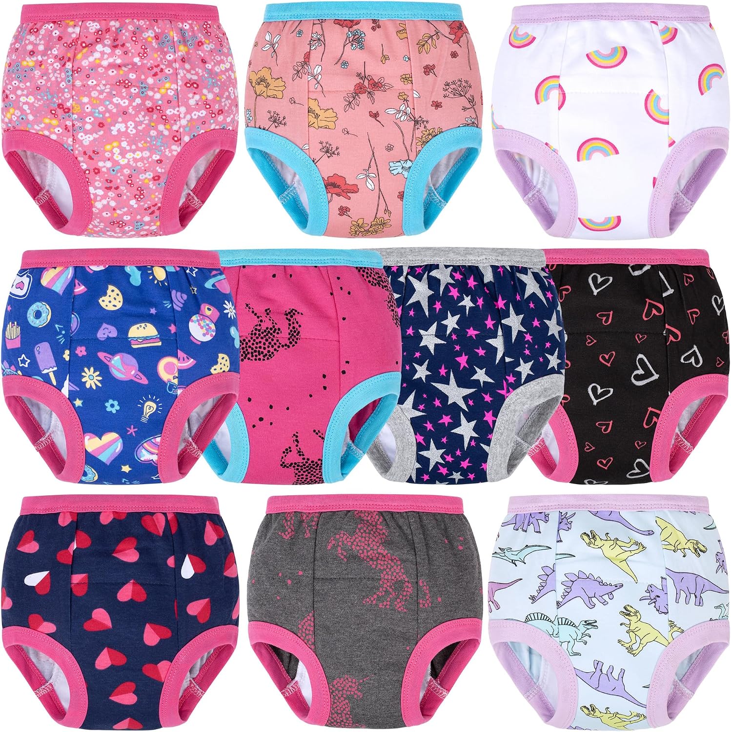 BIG ELEPHANT Toddler Training Pants, Soft Cotton Absorbent Training Underwear for Baby Boys...