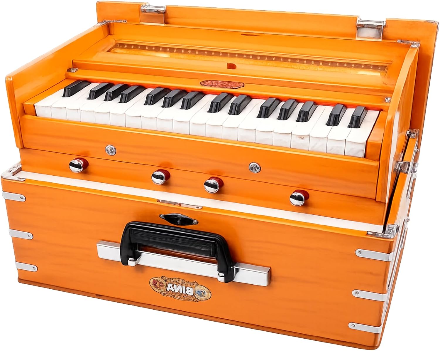 BINA 23B Deluxe, Harmonium, 2 1/2 Octaves, 32 Keys, Small, Portable, Compact, Special Reeds...