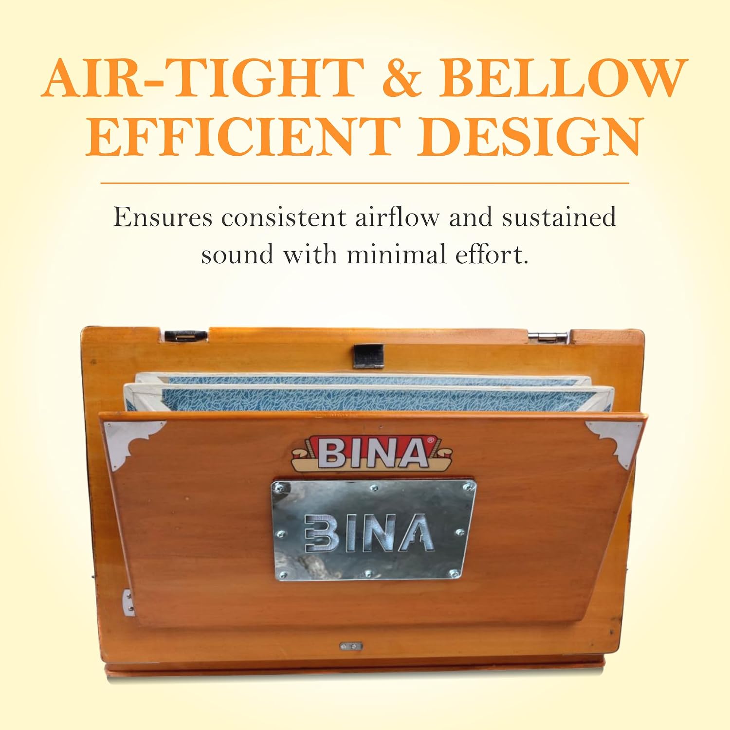 BINA 23B Deluxe, Harmonium, 2 1/2 Octaves, 32 Keys, Small, Portable, Compact, Special Reeds... image