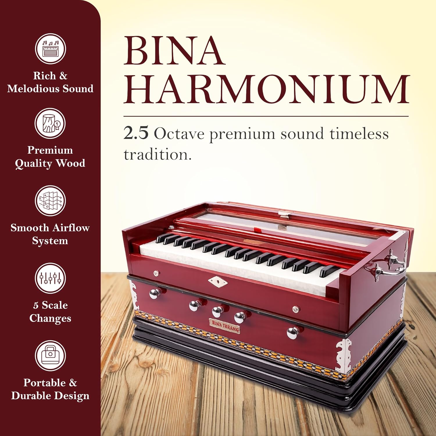 Bina Harmonium BINA Tarang Professional Harmonium image
