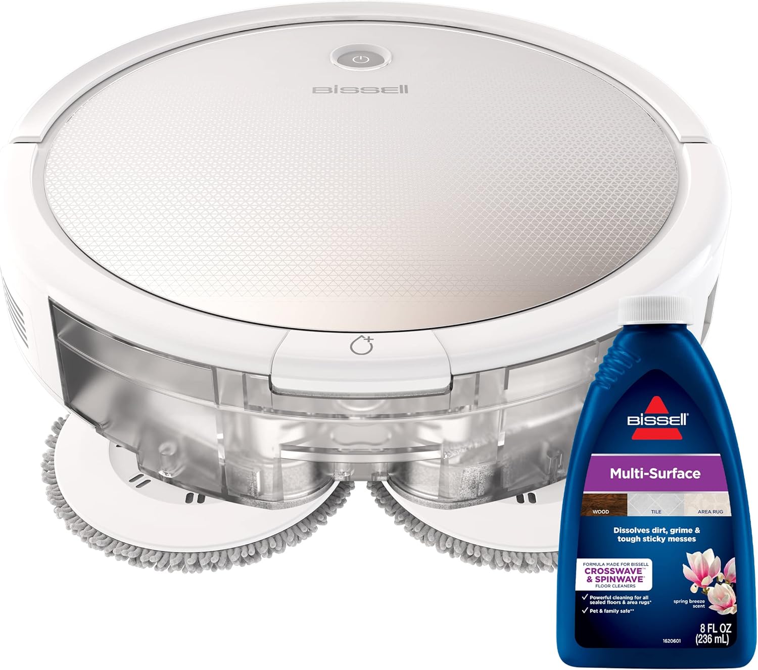 Bissell SpinWave Pet Robot, 2-in-1 Wet Mop and Dry Robot Vacuum, WiFi Connected with...