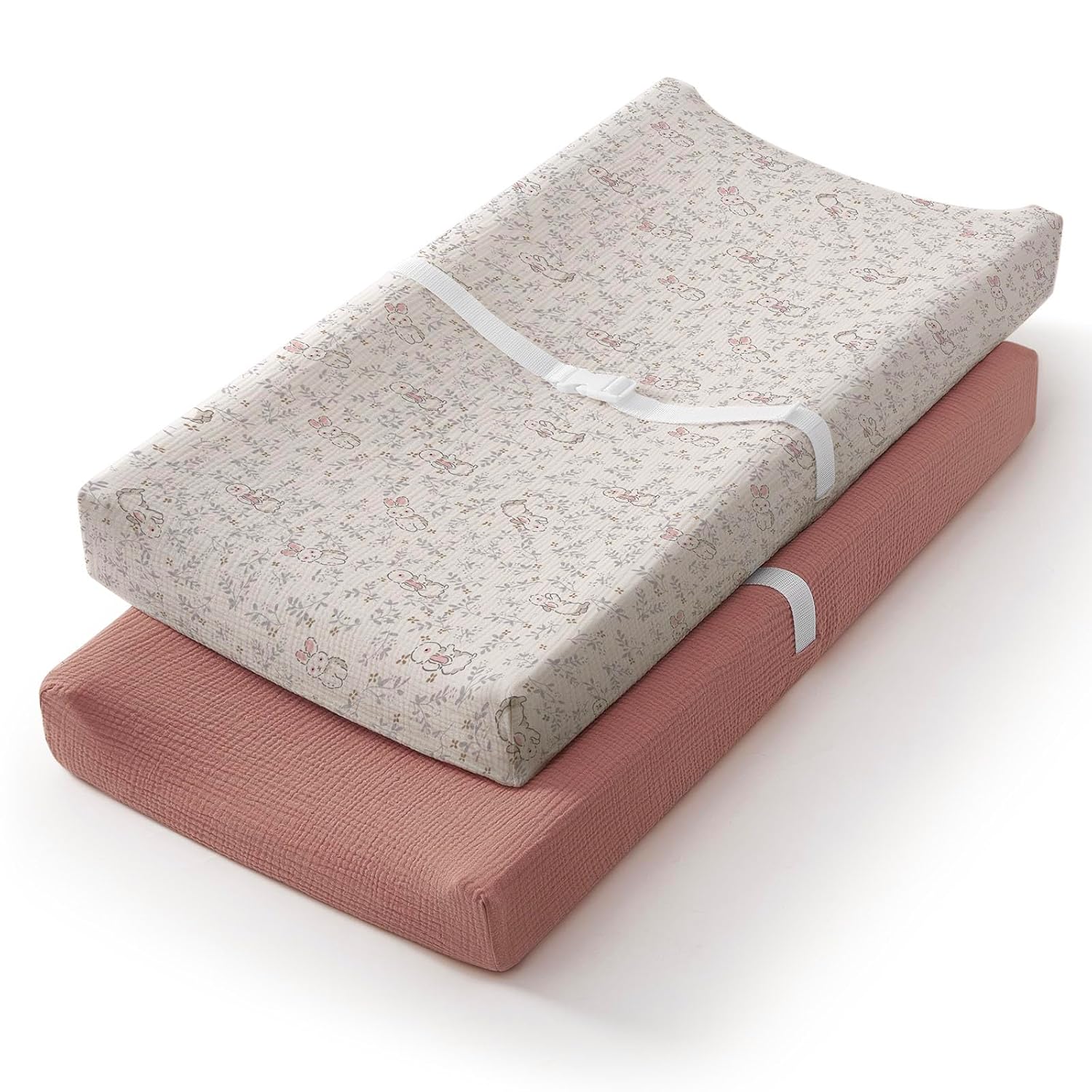 Blissful Diary Muslin Changing Pad Cover for Baby Girls, Ultra Soft Breathable Cotton, Baby...