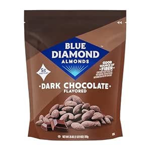 Blue Diamond Almonds, Oven Roasted Dark Chocolate Flavored Snack Nuts, Plant-Based Protein...