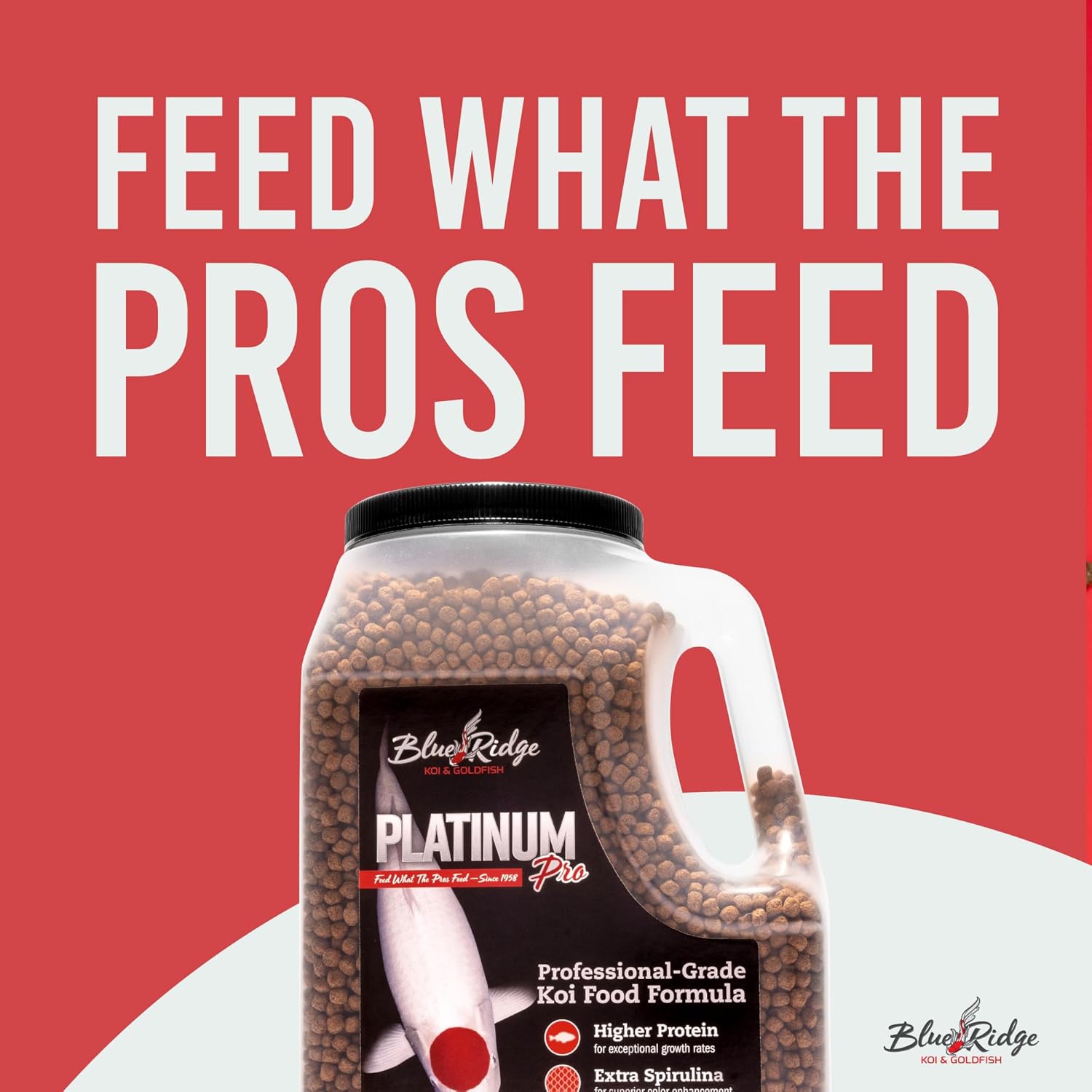 Blue Ridge Koi Fish Food 4.5lb - Koi Food 3/16” Platinum Pro Formula Goldfish Food... image