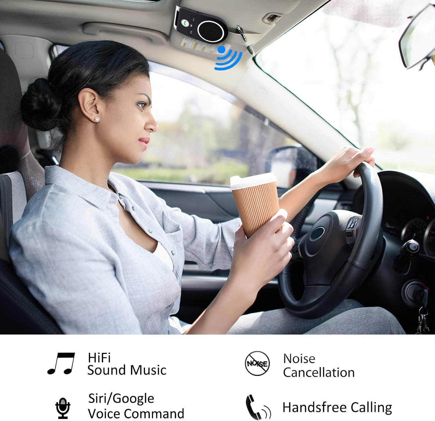 Bluetooth Car Speaker, Aigital Car Bluetooth Speaker for Handsfree Talking, Auto...
