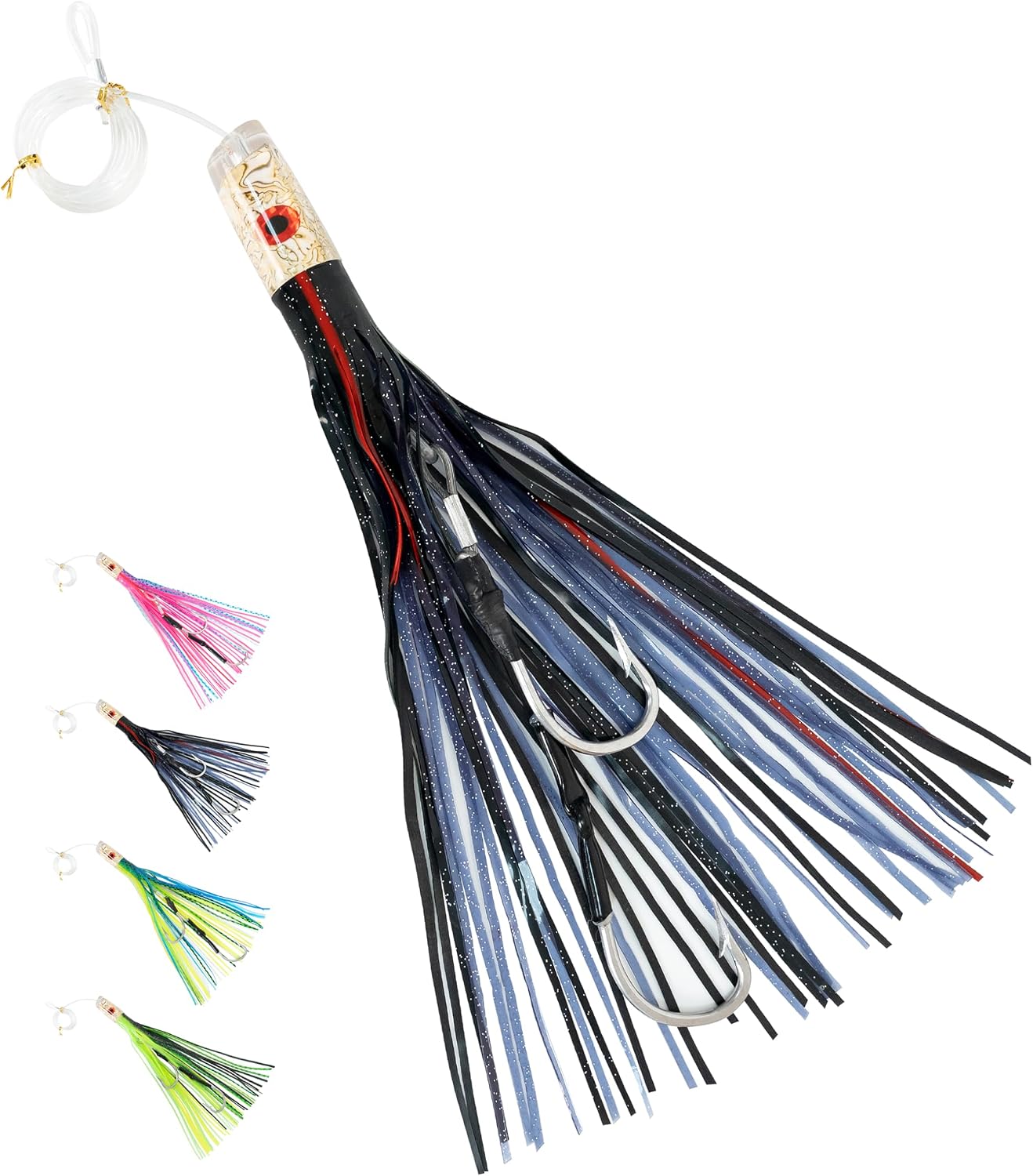 BLUEWING 6in/9in/12in/15in Big Game Trolling Lure 1pc Deep Sea Fishing Lures with Stainless...