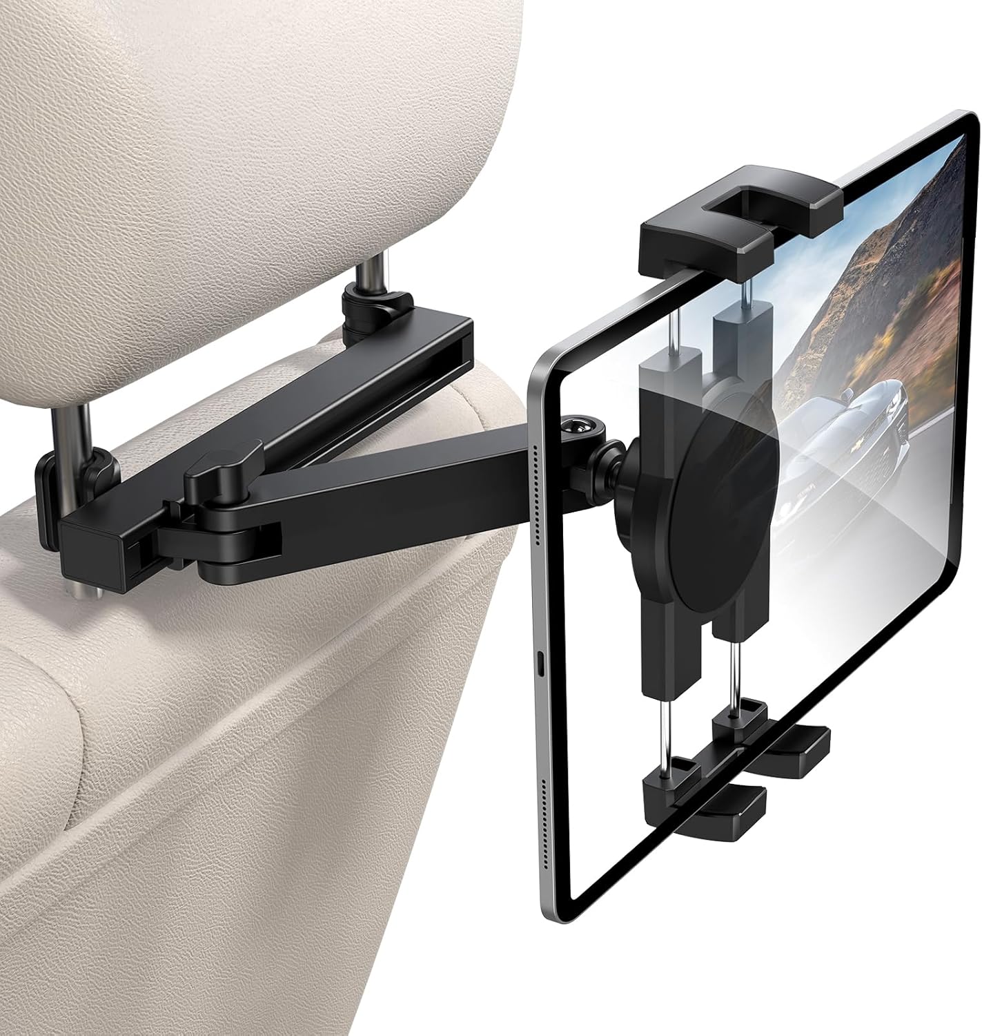 bokilino Tablet Holder for Car Headrest, [3 in 1 Adjustable Extension Arm] iPad Car Mount...