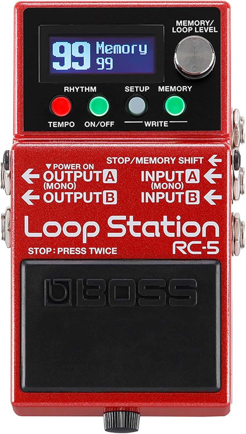 BOSS RC-5 Loop Station | Advanced Looping Features in a Compact Pedal | 32-Bit AD/DA and...