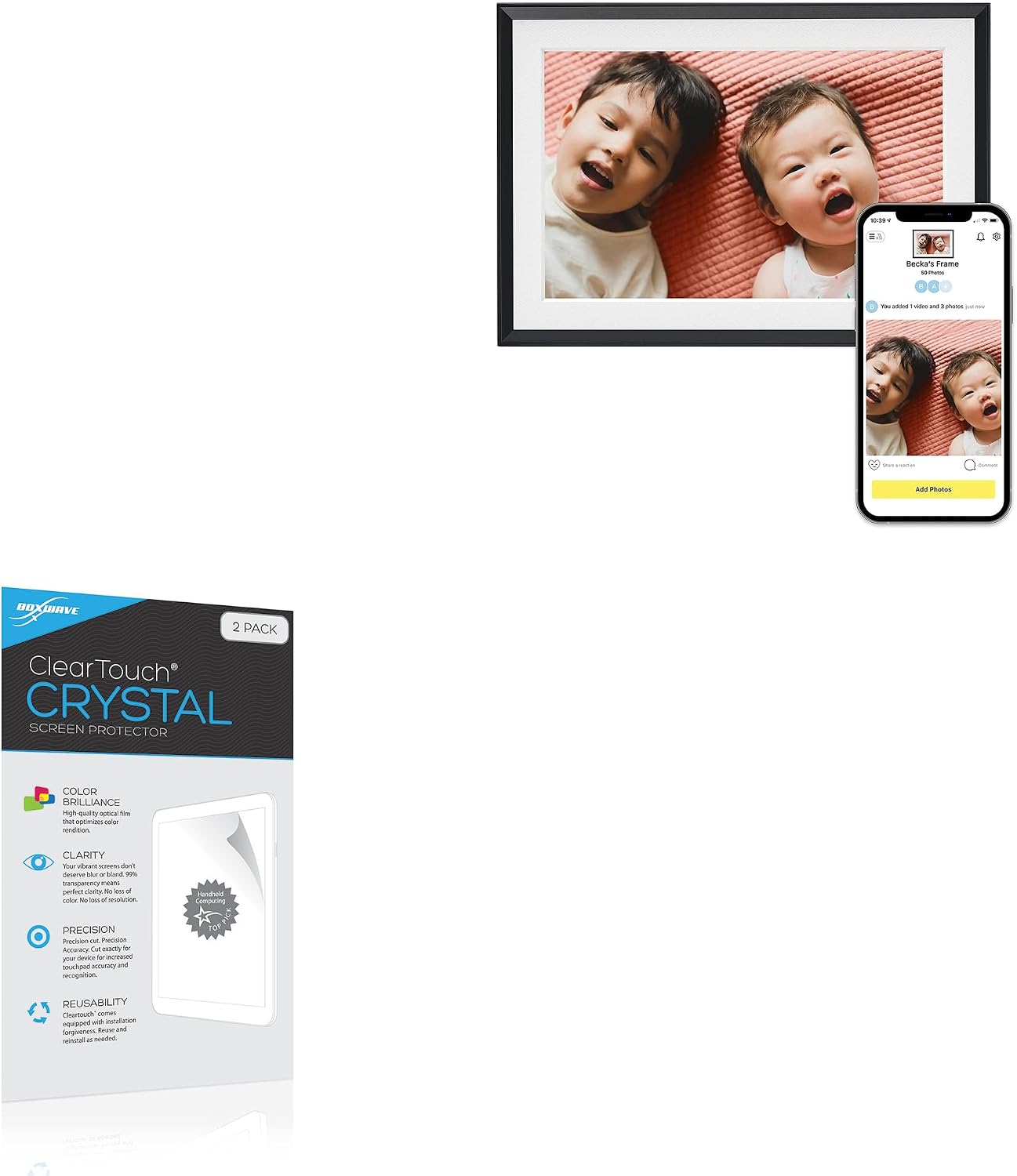 BoxWave Screen Protector Compatible with Aura WiFi Digital Picture Frame AF900-MBLK (10.1...
