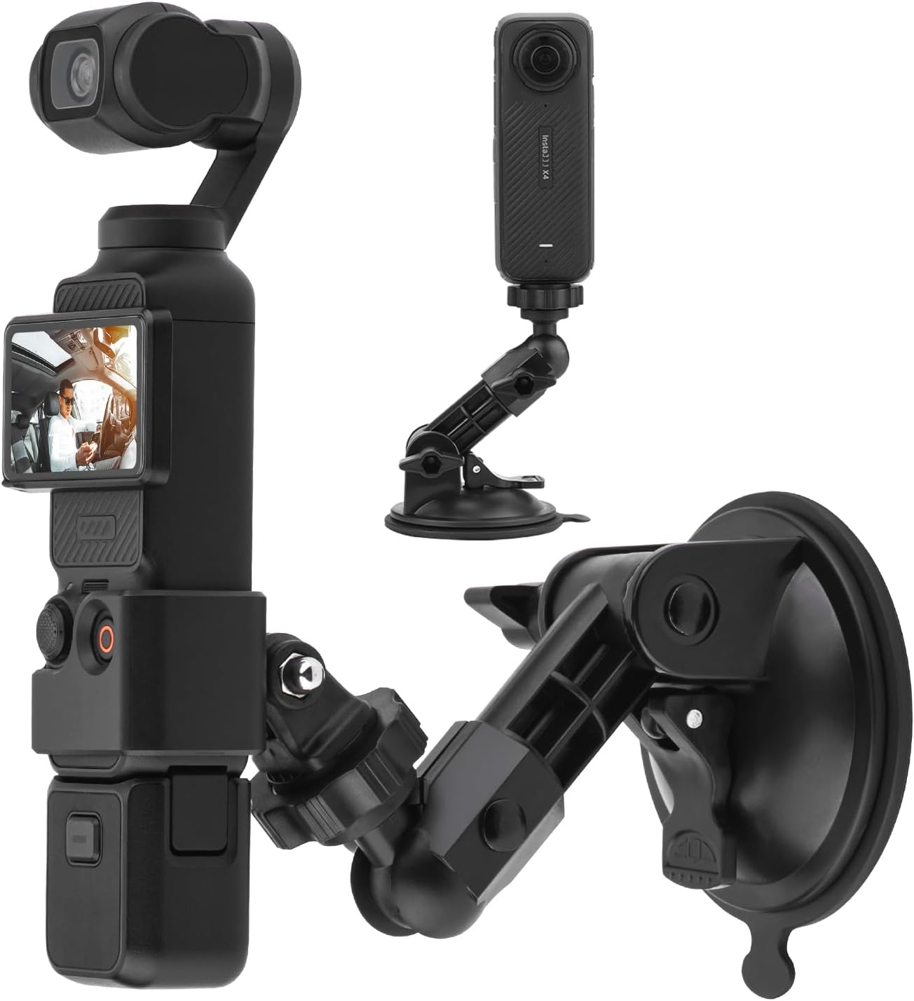 BRDRC Pocket 3 4 Suction Cup Mount, for Xtra Muse Car Windshield Window Dash Holder Kit with...