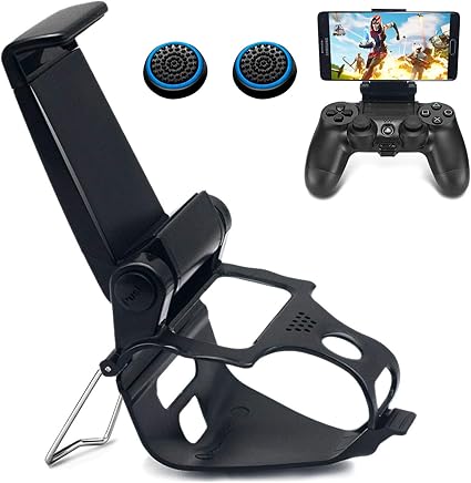 BRHE Phone Clip for PS4 Controller Mobile Gaming Mount Bracket Holder Adjustable Stand Clamp...
