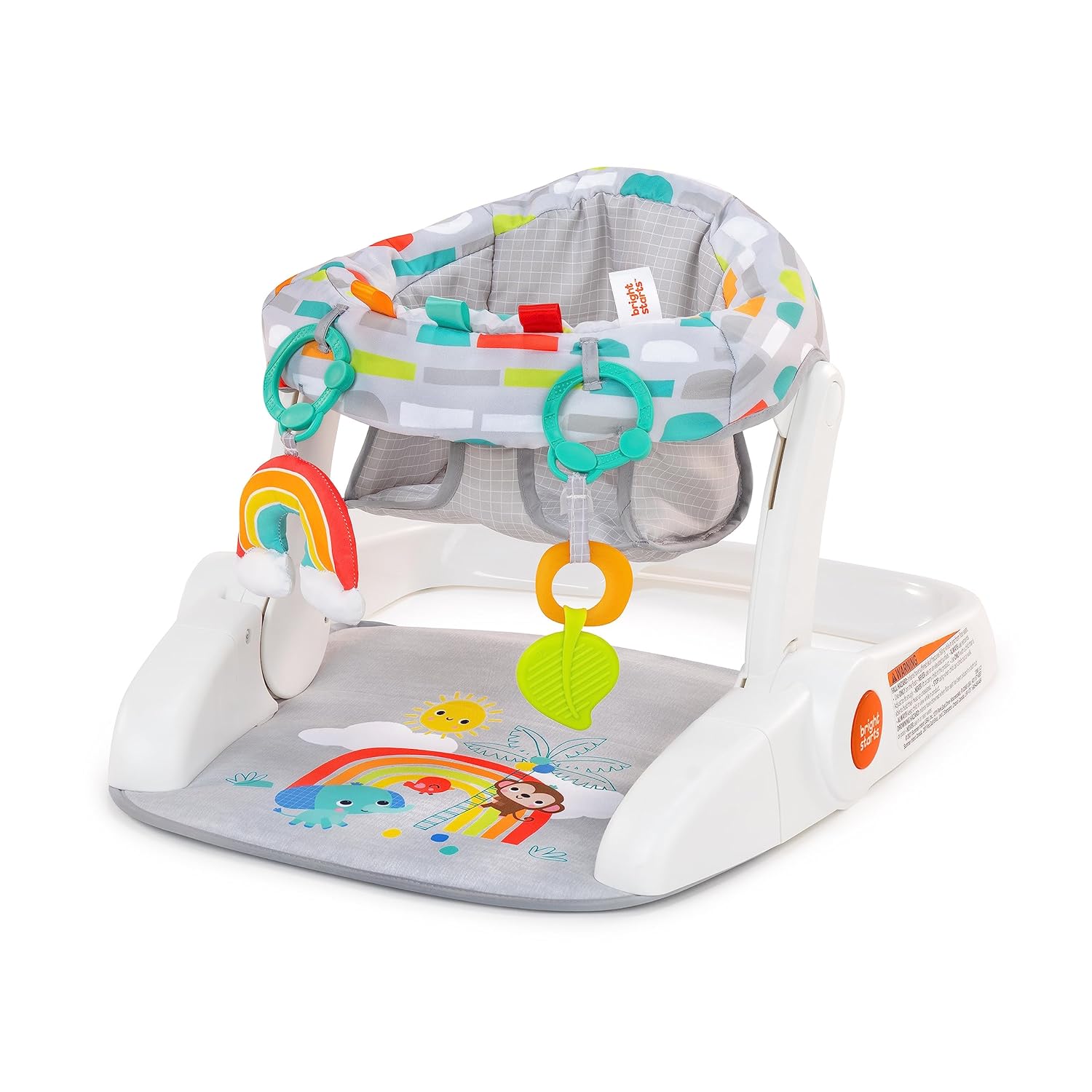 Bright Starts Learn-to-Sit Baby Floor Seat, 2-Positions Grow with Infant, Portable Baby...