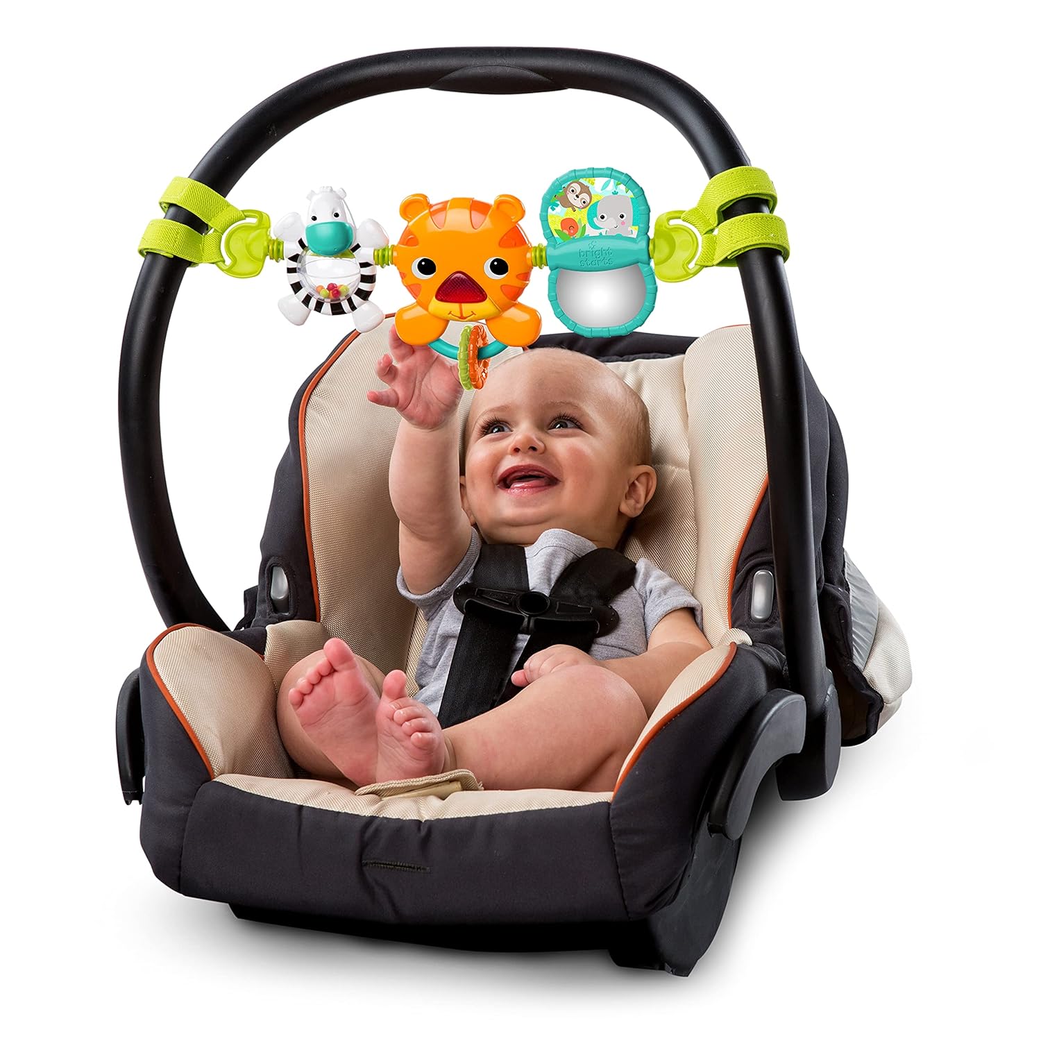 Bright Starts Take Along Musical Carrier Baby Activity Toy Bar, Hanging Car Seat Toy, 4 Fun...