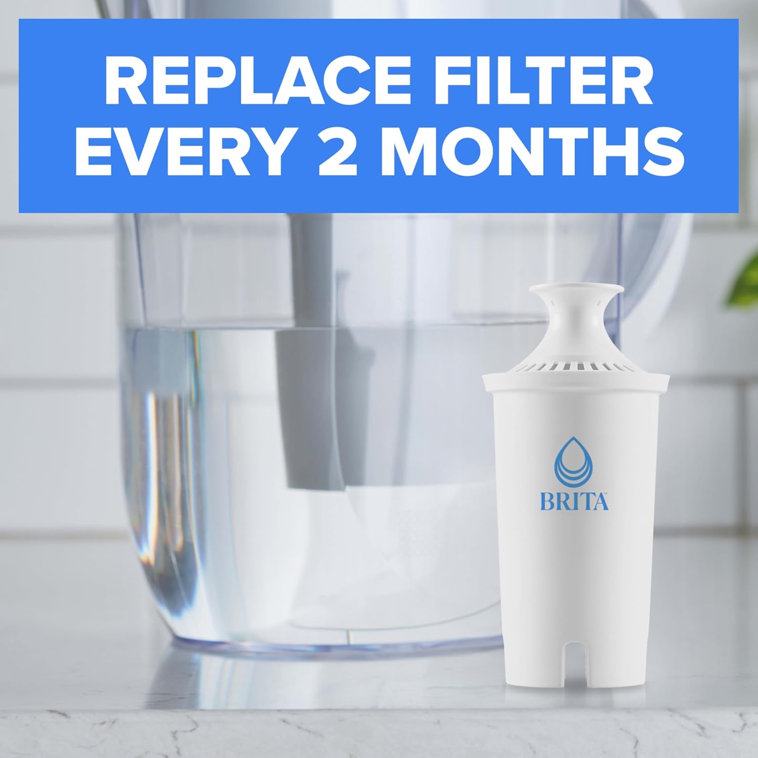 Brita Standard Water Filter for Pitchers and Dispensers, BPA-Free, Reduces Copper, Cadmium... image