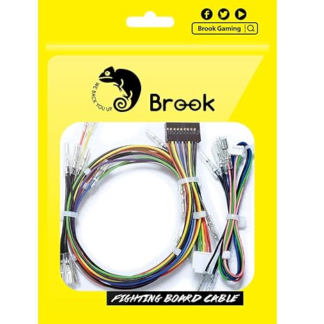 Brook Fighting Board Cable 20-Pin Harness with 4-Pin Button Harness for DIY Arcade Stick...