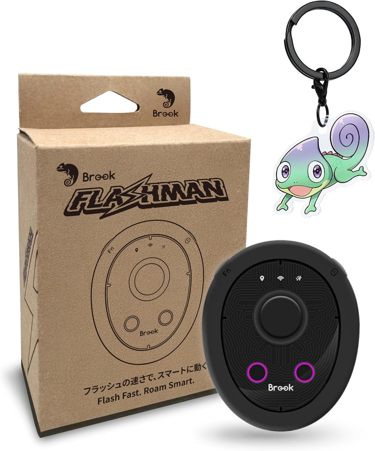 Brook Flashman Virtual GPS Joystick with Keychain for iPhone (iOS 17+), Bluetooth Location...