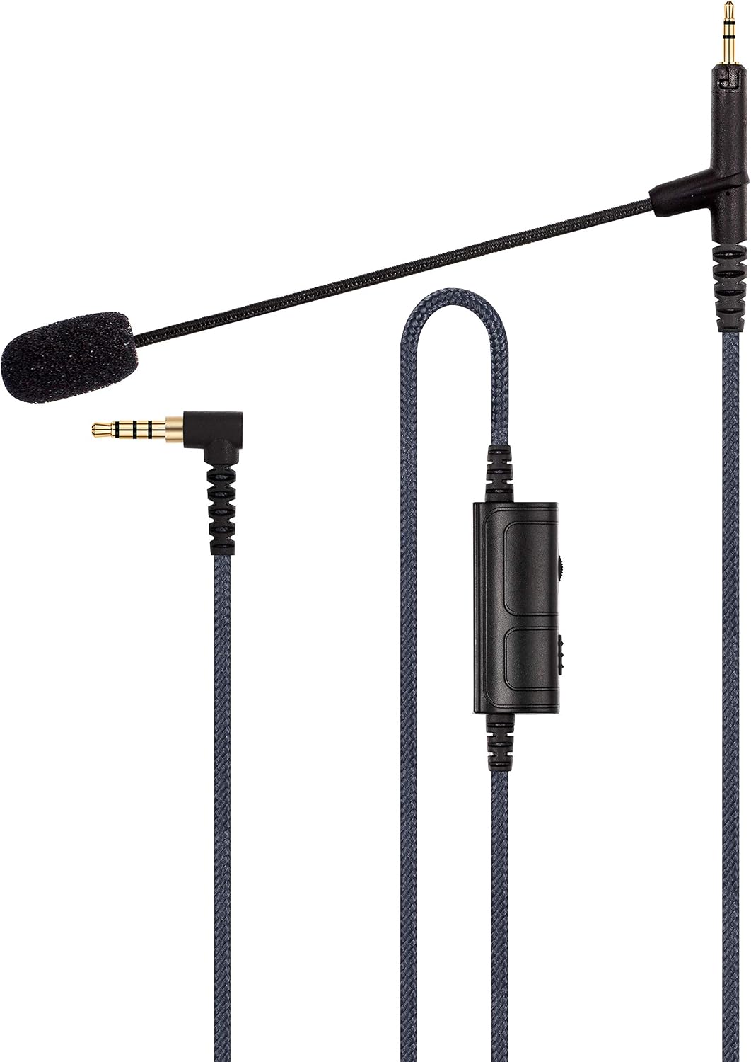Cable Boom Microphone - Volume Control for PlayStation PS4 or Xbox One Controller, PC...