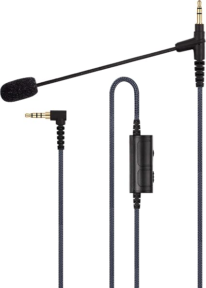 Cable Boom Microphone - Volume Control for PlayStation PS4 or Xbox One Controller, PC...