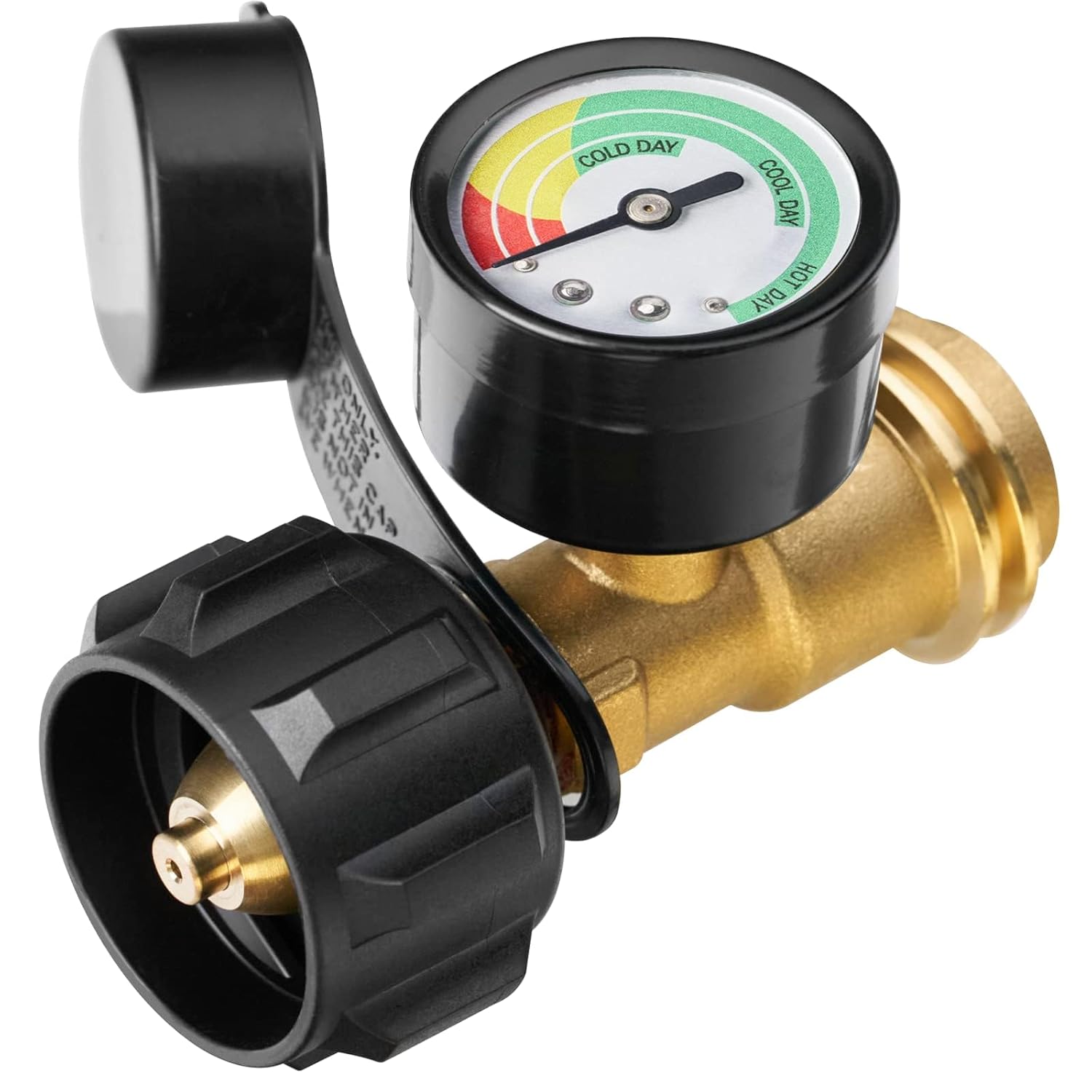 CALPOSE Propane Tank Gauge, 3 Colors Coded Universal for Cylinder, Grill, Heater, RV Camper...