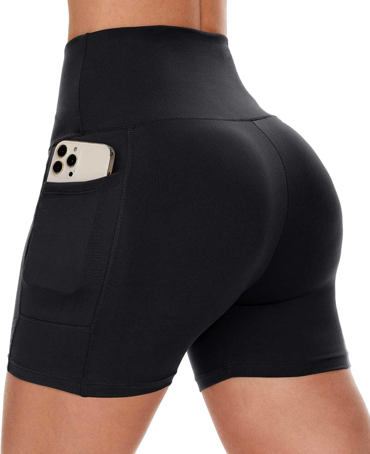 CAMPSNAIL Biker Shorts Women with Pockets - 3"/5"/8" High Waisted Workout Spandex Tummy...