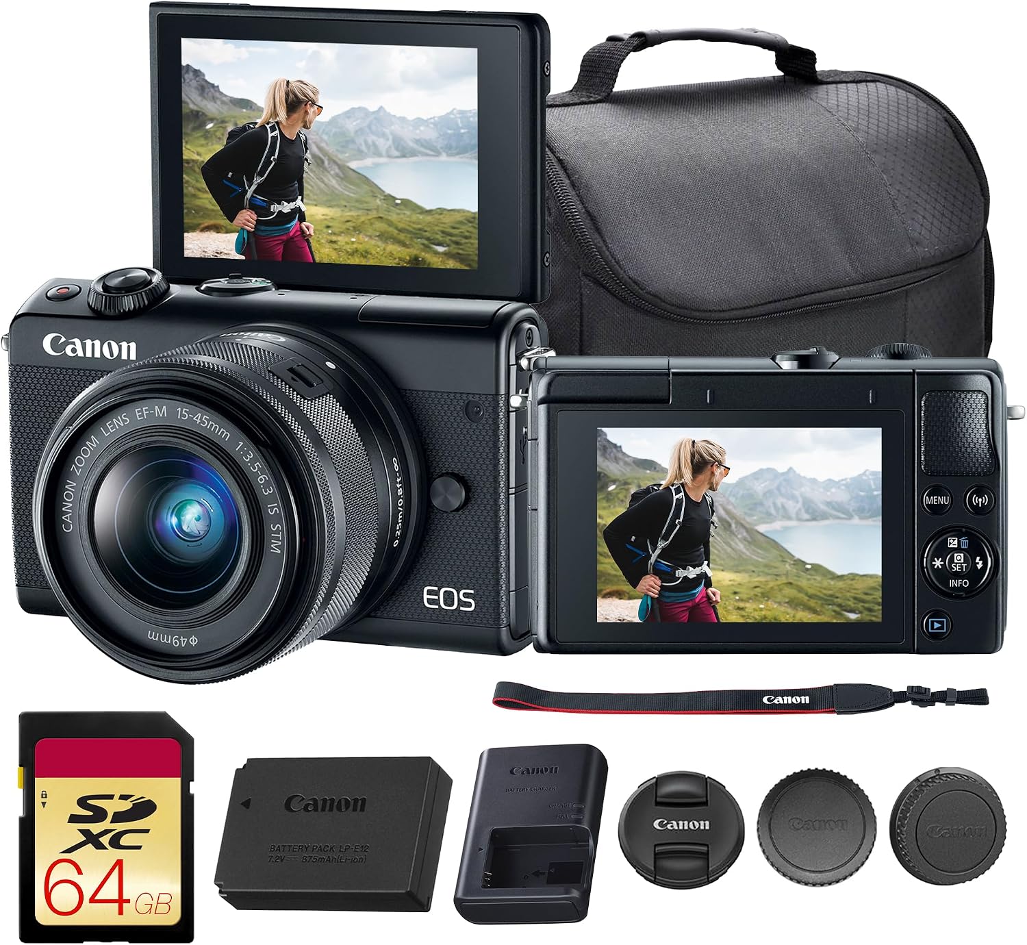 Canon EOS M100 Mirrorless Camera with 15-45mm Lens (Black) | 24.2MP APS-C Sensor, Dual Pixel...