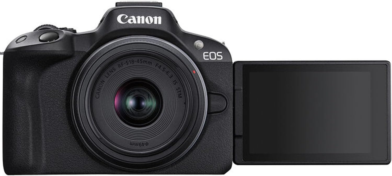 Canon EOS R50 Mirrorless Camera Kit – APS-C RF Camera with 18-45mm Lens, 4K Video, Dual... image