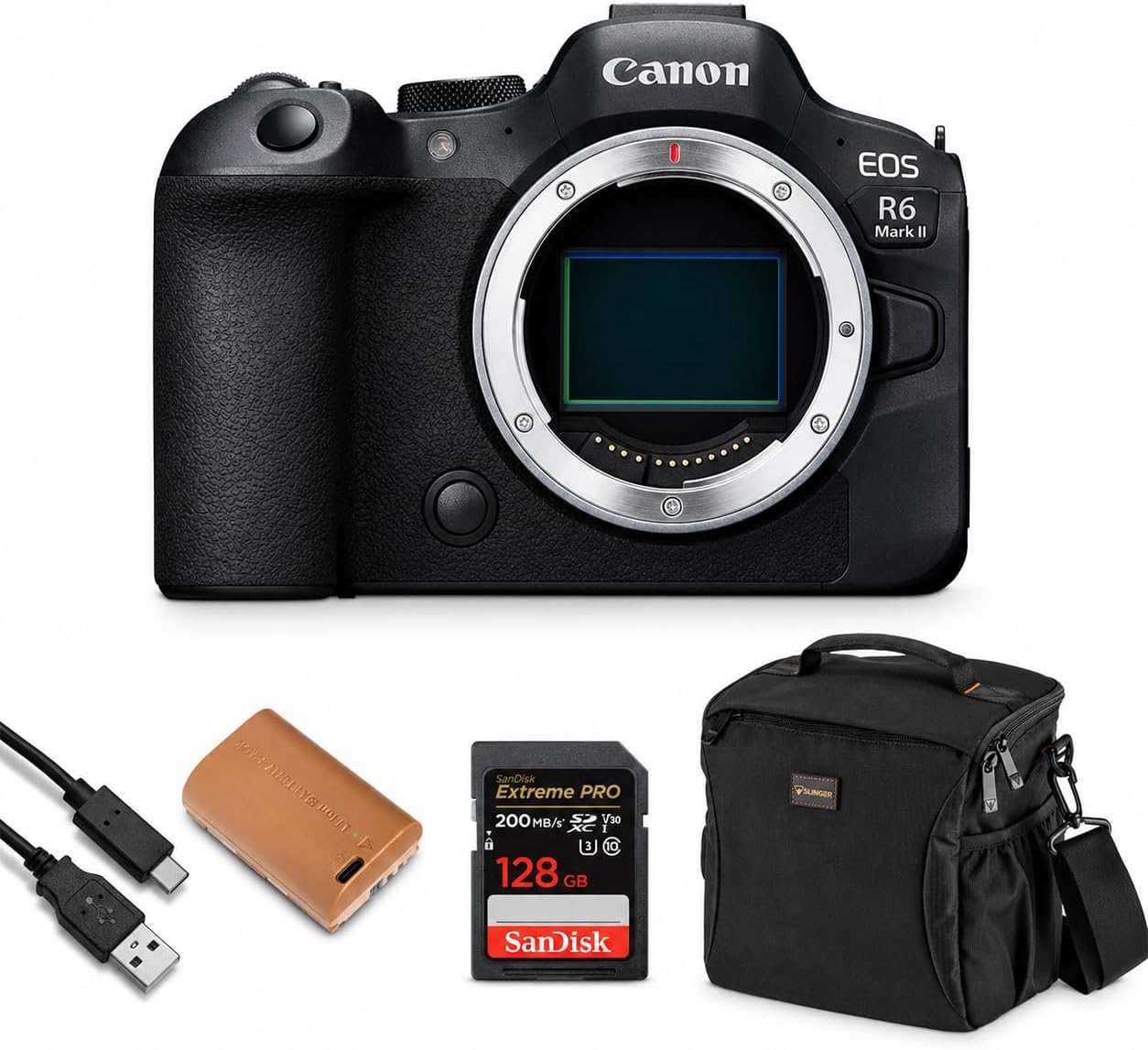 Canon EOS R6 Mark II Mirrorless Camera (Body Only), 24.2MP Full-Frame CMOS Sensor, 4K Video...