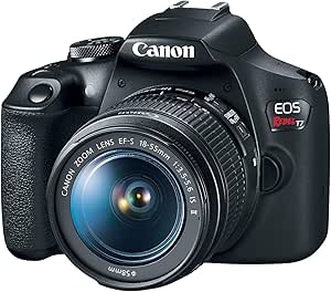 Canon EOS Rebel T7 DSLR Camera with 18-55mm Lens (Black) (Renewed)
