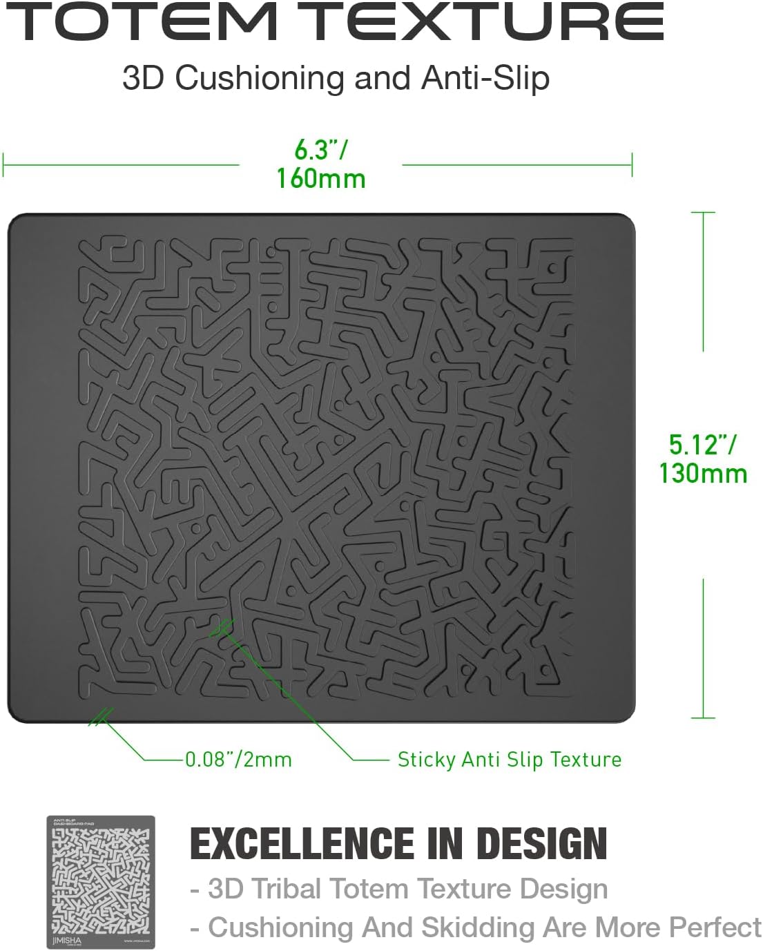 Car Dashboard Non Slip Mat, JIMISHA Anti Slip Pad, Anti Slide Sticky Dash Pad... image