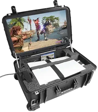 Case Club Gaming Station Fits PS5. Comes with Built-in 24" 1080p Monitor. Fits PlayStation 5...