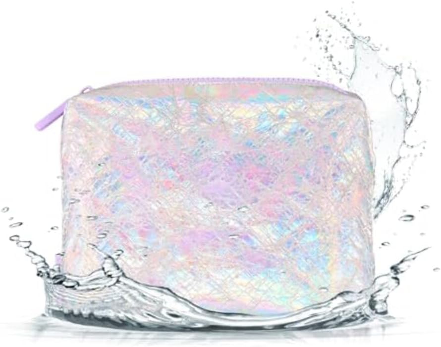 Case-Mate Soap Bubble Essential Crinkle Makeup Bag - Waterproof Zipper Pouch - Daily Use...
