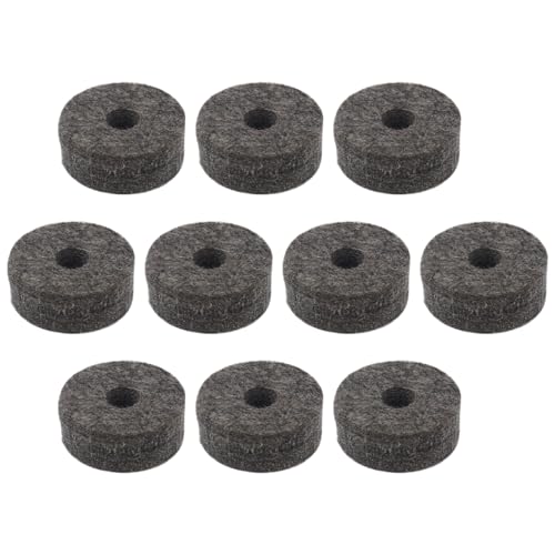 CashBeat Cymbal Stand Felt Washers, Black Drum Felt Pads Replacement Black | Cymbal felt... image